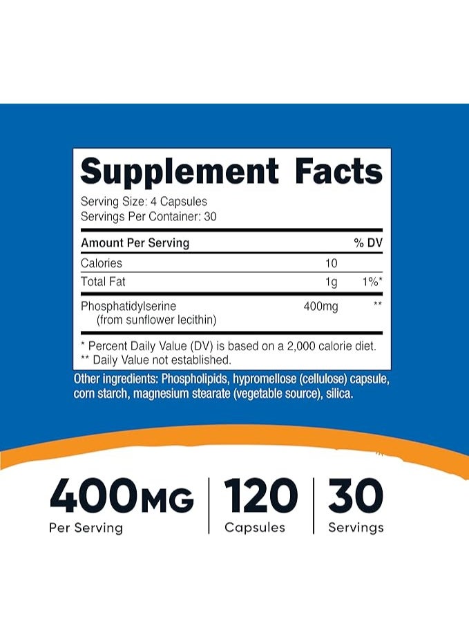 Nutricost, Phosphatidyl Serine, 120 Capsules (100 mg per Capsule) - Image 4