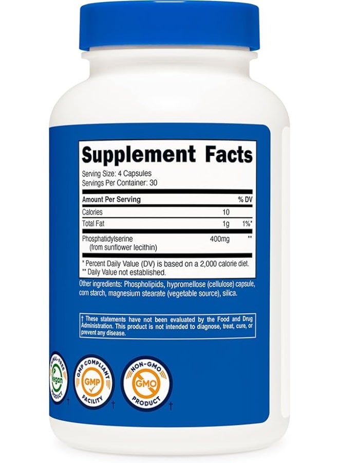 Nutricost, Phosphatidyl Serine, 120 Capsules (100 mg per Capsule) - Image 2