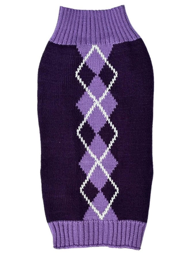 Argyle Knit Pet Sweaters Clothes for Small Dogs, Classic Purple Medium M Size - pzsku/ZD699F916D1EEBAC86E64Z/45/_/1737032023/f6832151-d0a3-422f-bee3-406ce733799f