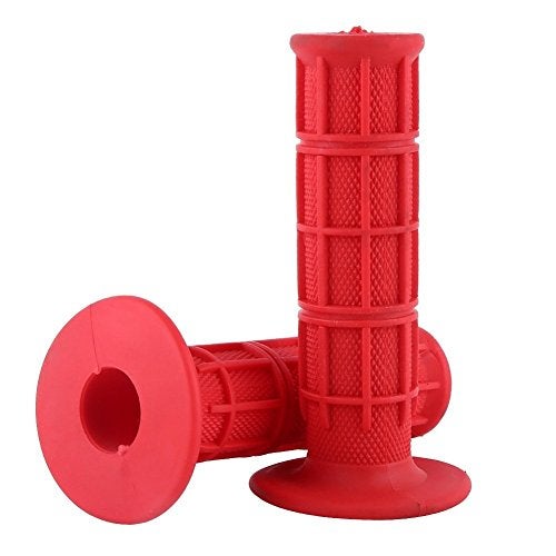 VGEBY Red Hand Grips, Motorcycle 7/8" Hand Grips Silicone Handlebars Anti-Slip (1 Pair) (Color : Red) 1997 250 Trailblazer Red Hand Grips 1997 250 Trailblazer Red Hand Grips Dirt Bike Grips - Image 1