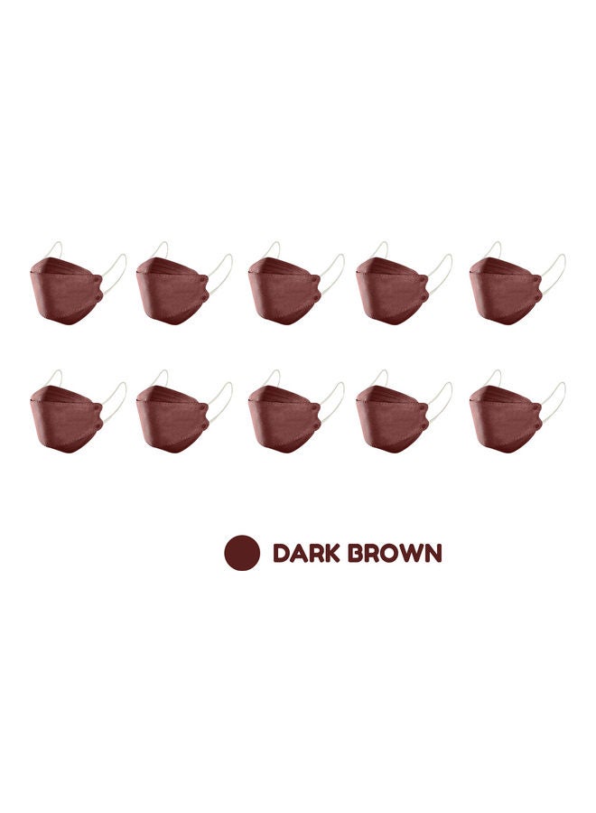 NIBEMINENT 30-Piece KF94 Face Mask For Adults Dark Brown - Image 1