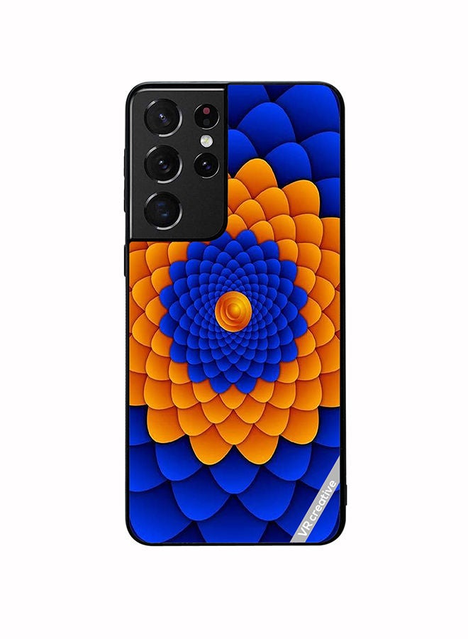 VR CREATIVE Protective Case Cover For Samsung Galaxy S21 Ultra 5G Flower Design Multicolour - Image 1