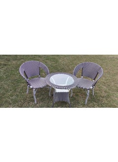 ANAND INDIA GROUPS ANAND INDIA GROUPS Patio Seating Chair and Table Set Outdoor Garden Balcony Coffee Table Set Furniture 2Chair 1 Table 