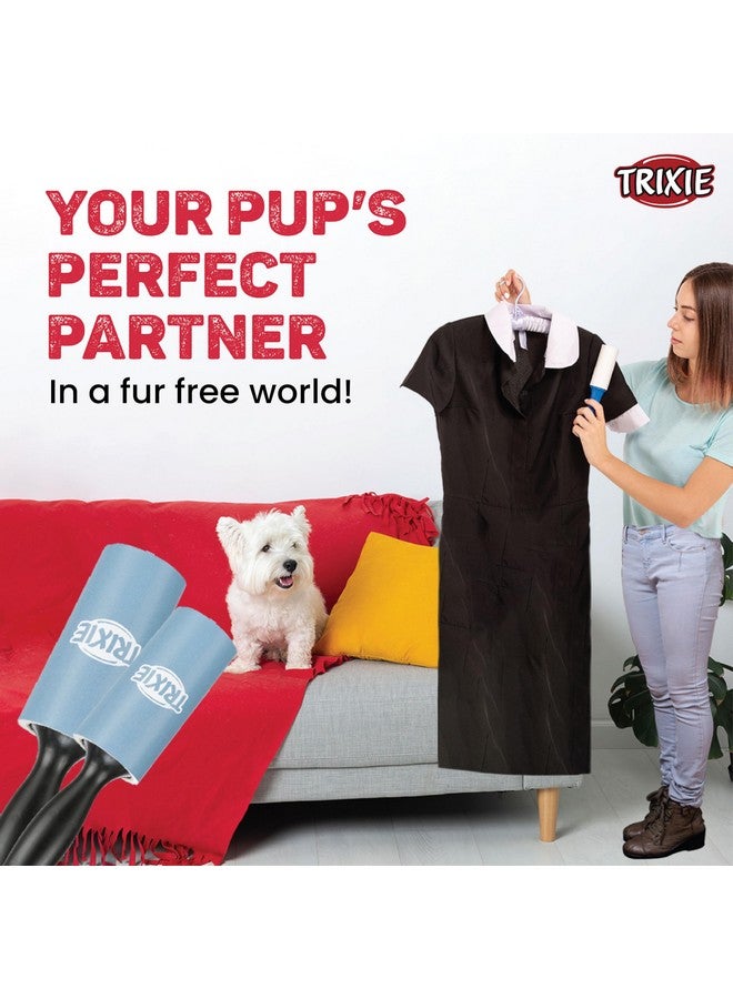 Trixie: - Lint Roller, Fast Removal of Animals Hairs and Fluff from Adhesive Tape | Instant and Easy Way to Get rid of Pet Hair | Suitable for Cleaning Upholstery, Textiles - 60 Sheets Per Roll - Image 3