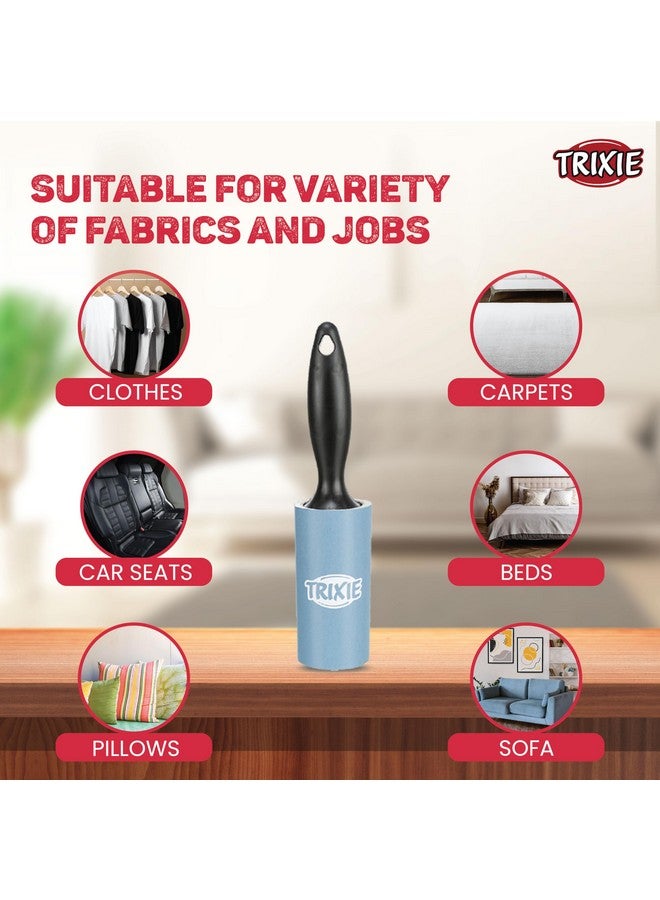 Trixie: - Lint Roller, Fast Removal of Animals Hairs and Fluff from Adhesive Tape | Instant and Easy Way to Get rid of Pet Hair | Suitable for Cleaning Upholstery, Textiles - 60 Sheets Per Roll - Image 4