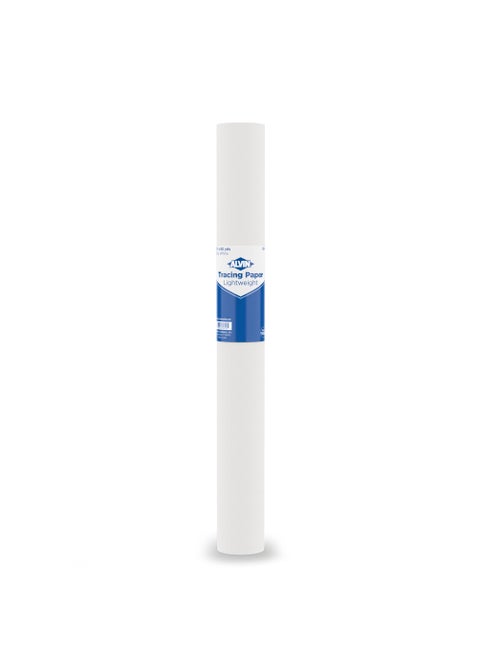 ALVIN 55WI Lightweight Tracing Paper Roll White Suitable with Ink Charcoal Felt Tip Pen for Sketching or Detailing  18 Inches 50 Yards 1inch Core