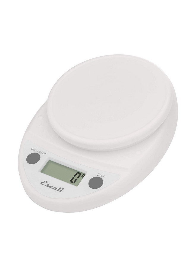 Escali Primo Digital Food Scale Multi-Functional Kitchen Scale and Baking Scale for Precise Weight Measuring and Portion Control, 8.5 x 6 x 1.5 inches, White - Image 1