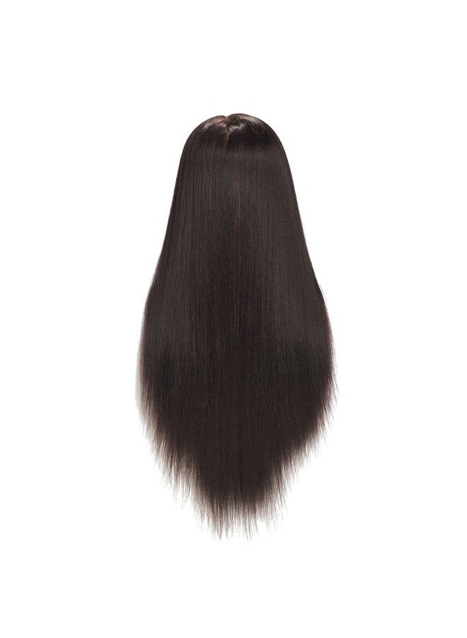 training head Traininghead 26"-28" Mannequin Head Hair Styling Training Practice Head Manikin Cosmetology Doll Head Synthetic Fiber Hair Hairdressing Training Model with Free Clamp Stand - Image 5