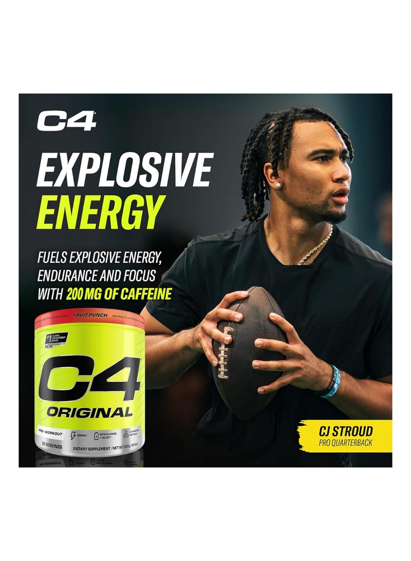 سيلوكور مسحوق مكمل مشروب الطاقة C4 قبل التمرين للرجال والنساء - نكهة فواكه مشكّلة - 30 حصة - Image 4