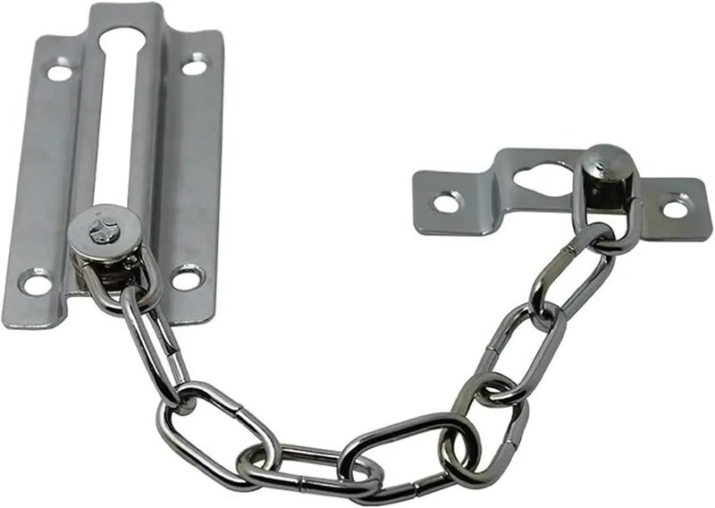 مجموعة قفل أمان من الفولاذ الفضي مع مسامير لأجهزة أمان الأبواب المنزلقة - Image 2