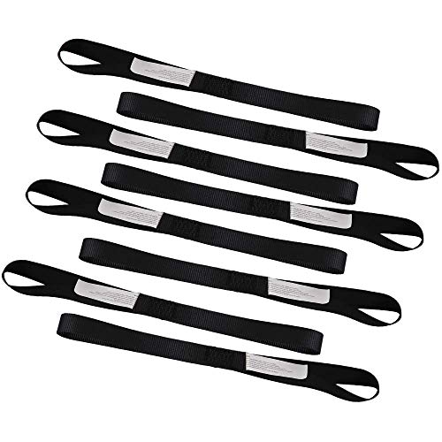 XSTRAP STANDARD Soft Loop Tie-Down Straps 8PK 1-1/16 x 18 inches - 3600LB Breaking Strength, Loops for Securing Trailering of Bikes, ATV, UTV, Motorcycles, Scooters, Dirt Bikes, Lawn Equipment, Black - Image 1