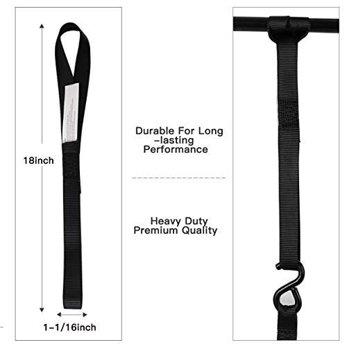 XSTRAP STANDARD Soft Loop Tie-Down Straps 8PK 1-1/16 x 18 inches - 3600LB Breaking Strength, Loops for Securing Trailering of Bikes, ATV, UTV, Motorcycles, Scooters, Dirt Bikes, Lawn Equipment, Black - Image 4