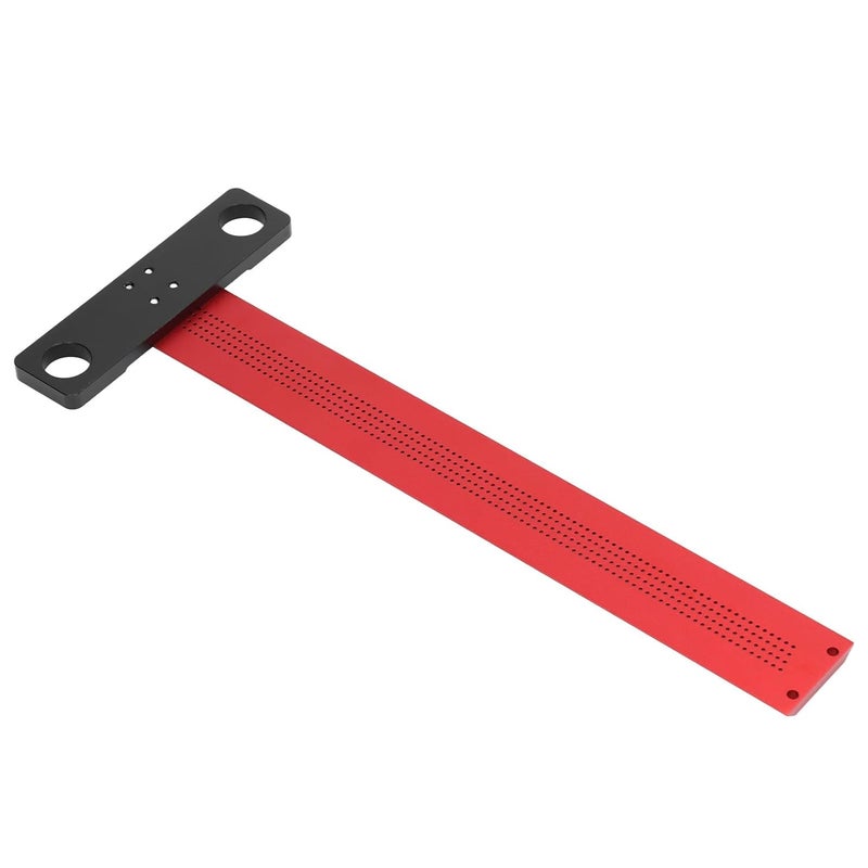 Hole Marking T Ruler Aluminum Alloy Wear Precise Hole T Type Scriber Gauge for Woodworking (30.5cm / 12in) - Image 2