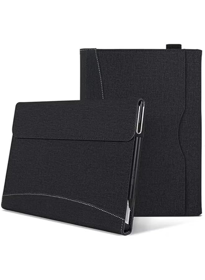 بروماس حافظة حماية JUMEIYP لجهاز Microsoft Surface Pro 9 2022 / Microsoft Surface Pro 8 13 بوصة - غطاء أعمال مع جيب، متوافق مع لوحة مفاتيح النوع (أسود) - Image 1