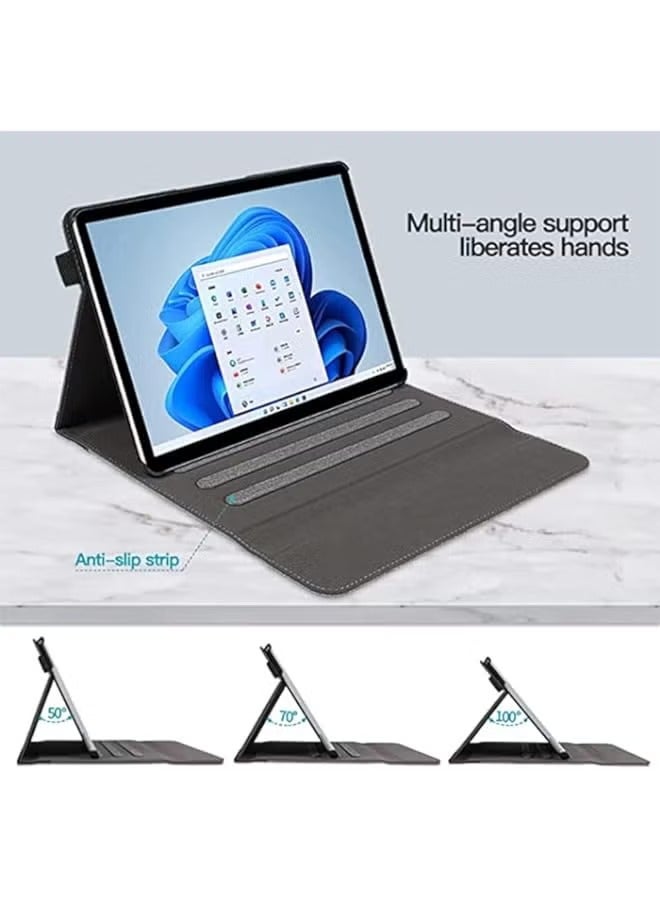 بروماس حافظة حماية JUMEIYP لجهاز Microsoft Surface Pro 9 2022 / Microsoft Surface Pro 8 13 بوصة - غطاء أعمال مع جيب، متوافق مع لوحة مفاتيح النوع (أسود) - Image 2