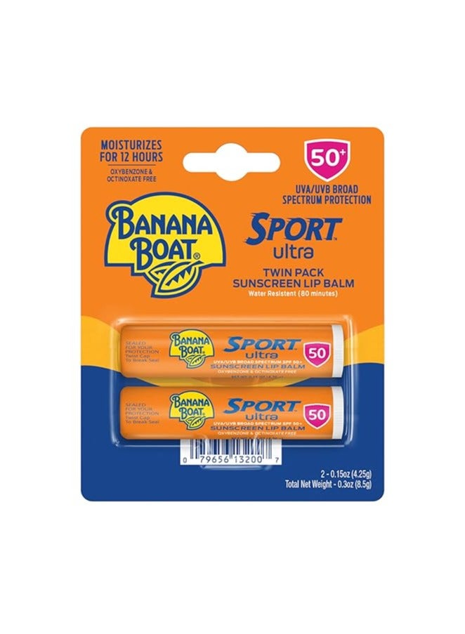 Banana Boat Sport Ultra SPF 50 Lip Sunscreen 2 Pack (0.15 oz. each) - Image 1