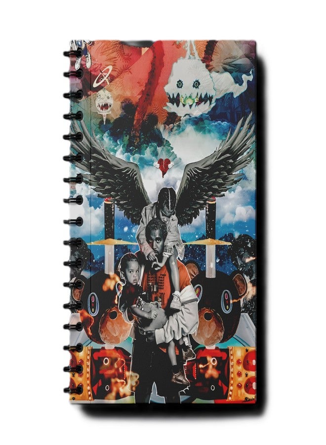zenithink Kanye West Artist Wiro Journal Notebook | 80 gsm Paper With 350GSM Hard Cover | Single Ruled | Pages - 160 | A5 Size | Wiro Binding | Versatile for School, Home & Office | - Image 1