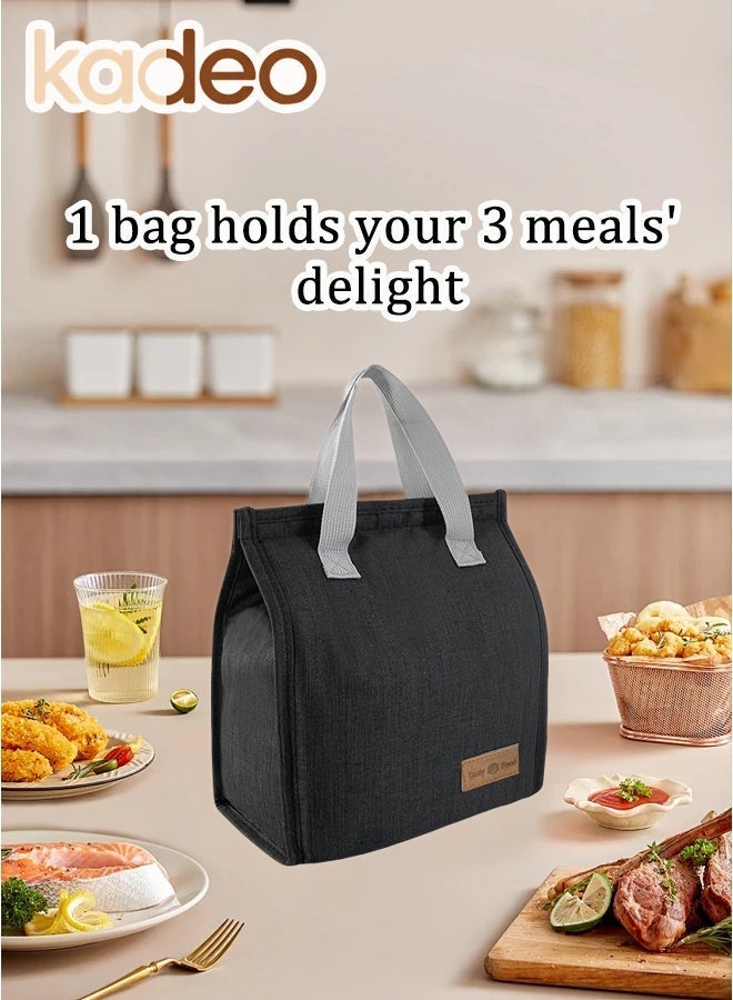 kadeo Waterproof  Lunch Bag, Reusable Portable Lunch Tote,Lunch Box Bag, Thermal Cooler Bag Ideal for Work Party Travel Picnic - Image 3