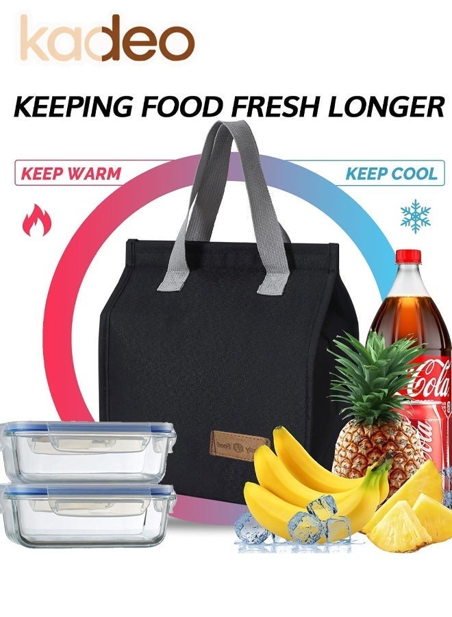 kadeo Waterproof  Lunch Bag, Reusable Portable Lunch Tote,Lunch Box Bag, Thermal Cooler Bag Ideal for Work Party Travel Picnic - Image 2