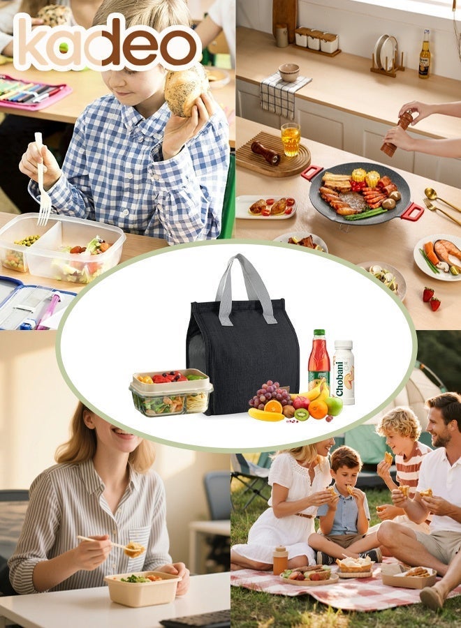 kadeo Waterproof  Lunch Bag, Reusable Portable Lunch Tote,Lunch Box Bag, Thermal Cooler Bag Ideal for Work Party Travel Picnic - Image 5
