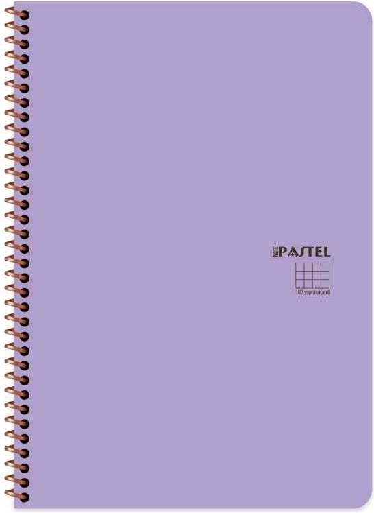 Keskin Color Sharp Color A4 100 Sheets Lined Plastic Cover Spiral Pastel Notepad  - Image 3