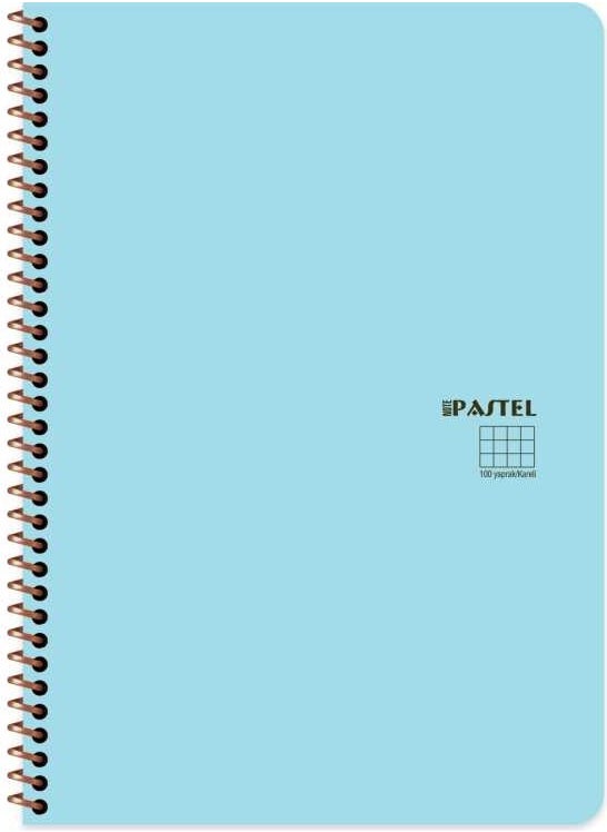 Keskin Color Sharp Color A4 100 Sheets Lined Plastic Cover Spiral Pastel Notepad  - Image 4