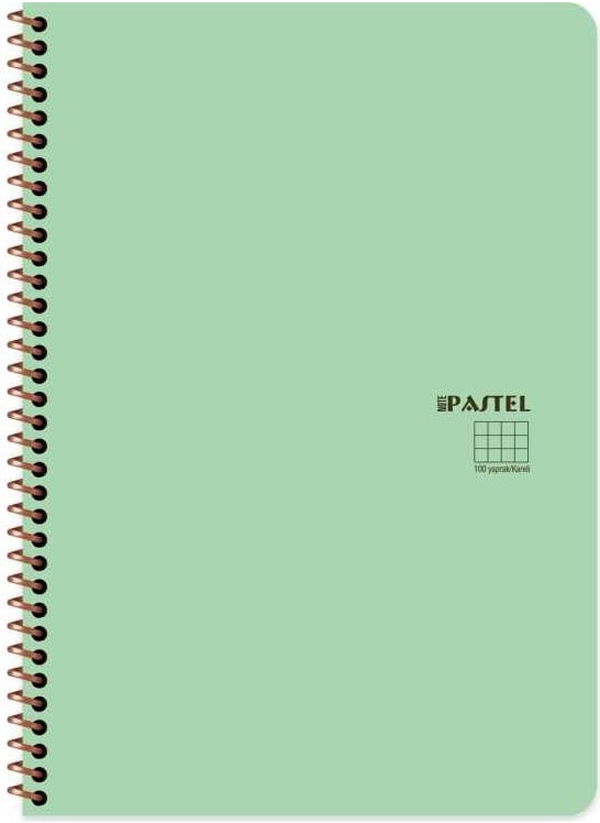 Keskin Color Sharp Color A4 100 Sheets Lined Plastic Cover Spiral Pastel Notepad  - Image 5