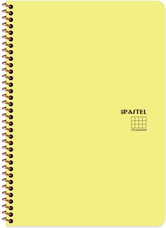Keskin Color Sharp Color A4 100 Sheets Lined Plastic Cover Spiral Pastel Notepad  - Image 2