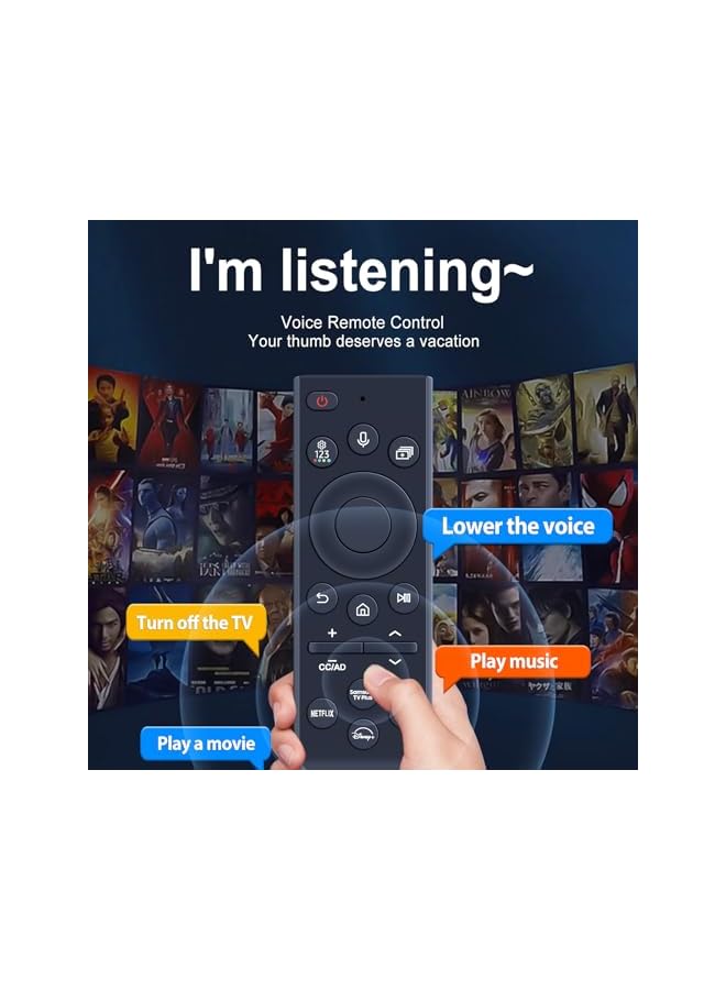 ELTRAZONE Universal BN59-01385A BN59-01385B New Voice Remote Control for Samsung Smart 4k 8K Ultra HD Neo QLED OLED, The Frame and Crystal UHD Series 2021-2024 Models with Netflix Rakuten TV - Image 5