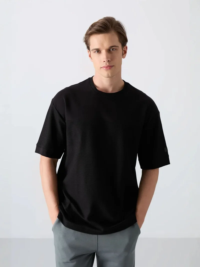 تومي لايف TOMMY Oversized Cotton-Blend Crew Neck T-Shirt