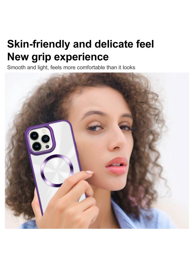 S-TOP Case For iPhone 14 Plus Glaring CD Texture MagSafe Phone Case - Image 4