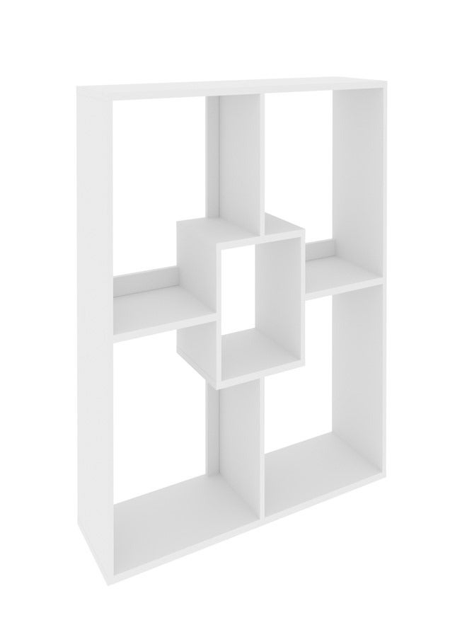 تيكنوموبيلي ارفف حائط جدارية ديكورية لون ابيض 90x25.6x90 - Image 3