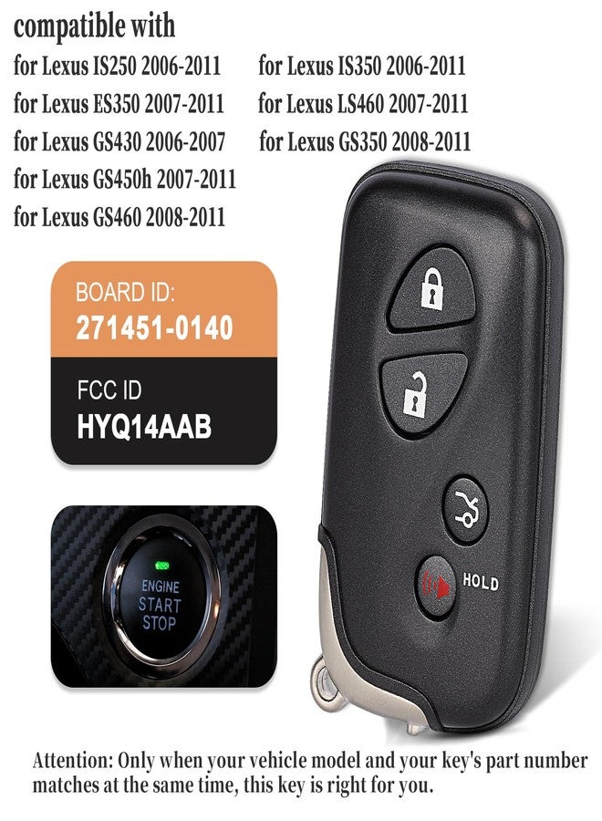 Keyecu Replacement Smart Remote Car Key Fob for Lexus 2005-2011 HYQ14AAB 271451-0140 89904-30270 314.3MHz 4Buttons - Image 4