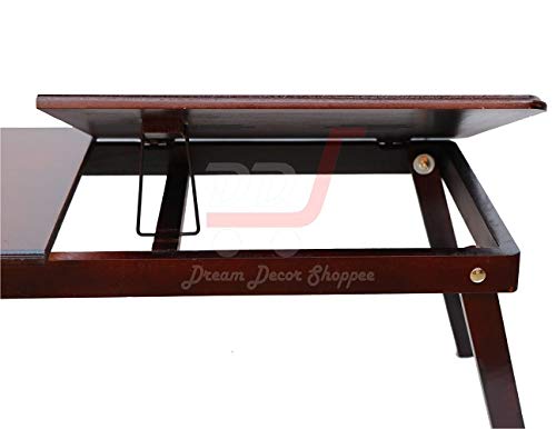 DDS Dream Decor Shoppee Portable Multipurpose Laptop Table Adjustable Height with 1 Drawer (Walnut) - Image 5