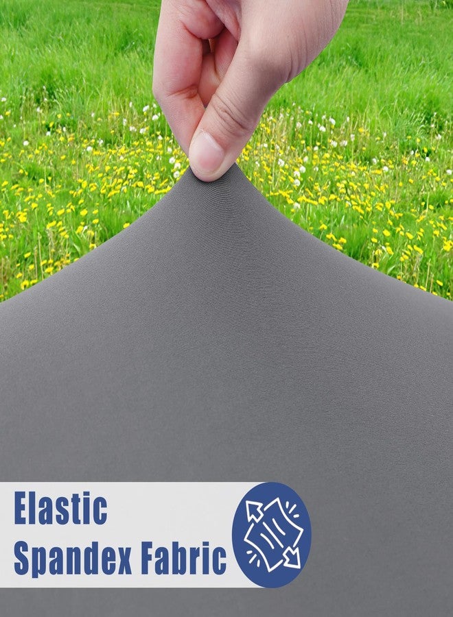 Moosfor Round Spandex Tablecloth, Elastic Fitted Waterproof Tablecloths for 36"-44" Tables, Stretch Washable Picnic Table Cover for Camping, Dining, Indoor and Outdoor, Grey - Image 2