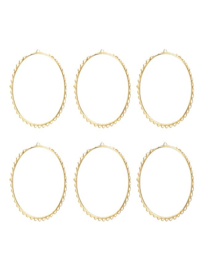 Satra Traders 38 Naka Earring Hoop Bali for Jewelry Making,Round Earrings Findings for DIY Craft,Earring Necklace,Crafts Supplies | Size : 75mm | Qty : 10pcs | Golden - Image 1