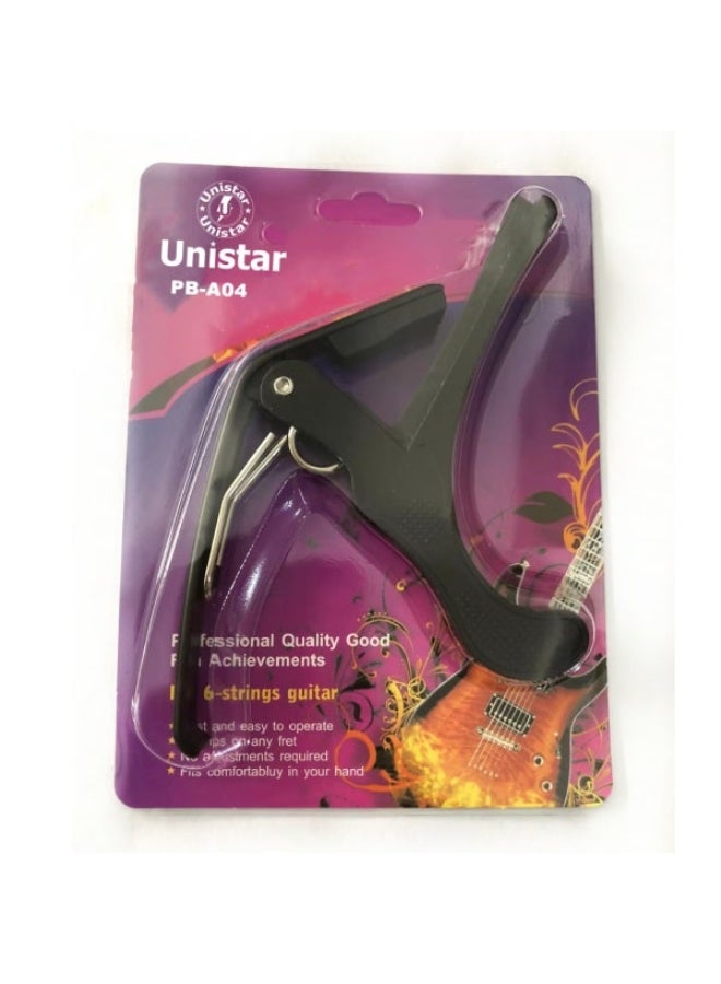 Unistar Pb-A04-Bk Guitar Capo Black