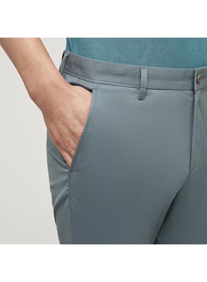 YOUNGOR Yagor spring And Autumn Men's Modal Stretch Executive Trousers Blue 180/88a - Image 3