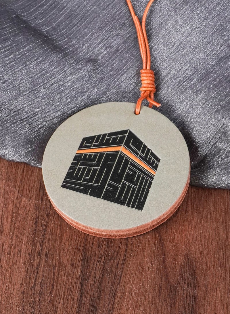 Genuine Leather Car Hanging Ornament – Kaaba & Mosque Design, Islamic Decor for Car Rearview Mirror, Handmade with 100% Pure Cowhide, Religious Gift for Muslim - Image 4