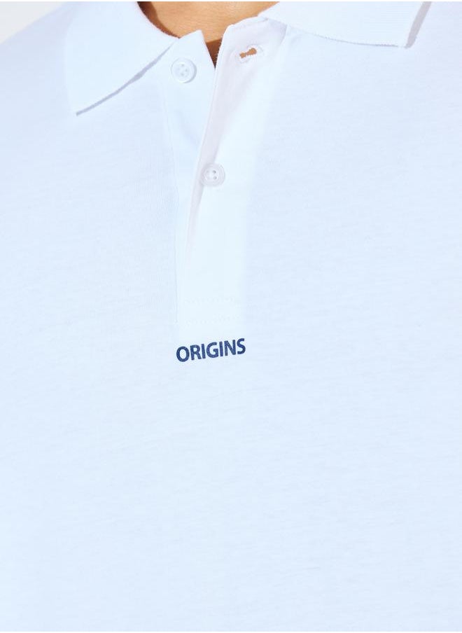 Styli - Minimal Print Heavy Cotton Jersey Regular Polo - Image 1