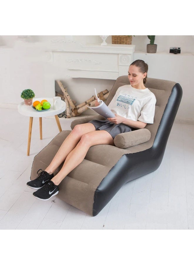 أريكة هوائية قابلة للنفخ – أريكة عملية للجلوس والاسترخاء في الداخل والخارج مع تصميم متين وسهل النقل والتخزين – AB - Image 2