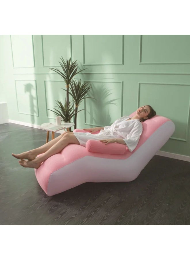 أريكة هوائية قابلة للنفخ – أريكة عملية للجلوس والاسترخاء في الداخل والخارج مع تصميم متين وسهل النقل والتخزين – AB - Image 5