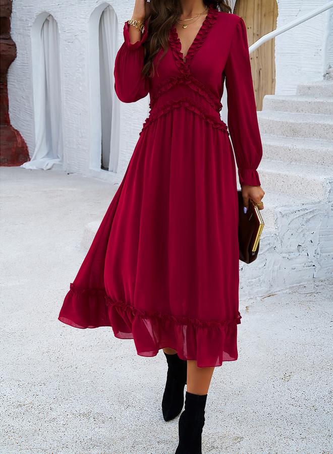 تايك تو فستان شيفون بكشكشة - Image 5