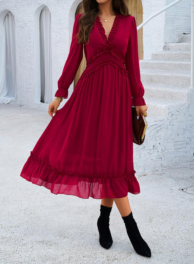 تايك تو فستان شيفون بكشكشة - Image 2