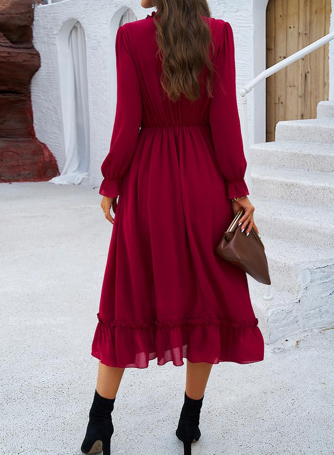 تايك تو فستان شيفون بكشكشة - Image 4