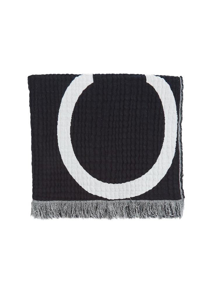 CALVIN KLEIN - Logo 2-Tones Cotton Gauge Scarf - Image 1