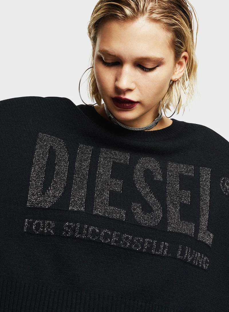 DIESEL Logo Crop Sweater