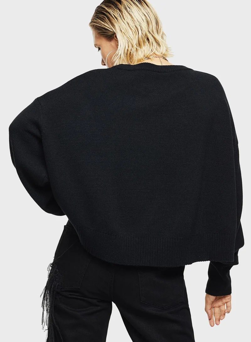 DIESEL Logo Crop Sweater
