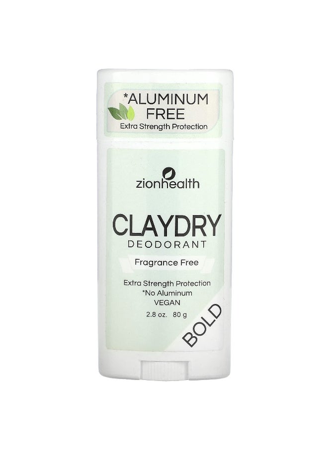 Zion Health Zion Health, Claydry Deodorant, Bold, Fragrance Free, 2.8 oz (80 g)  - Image 1