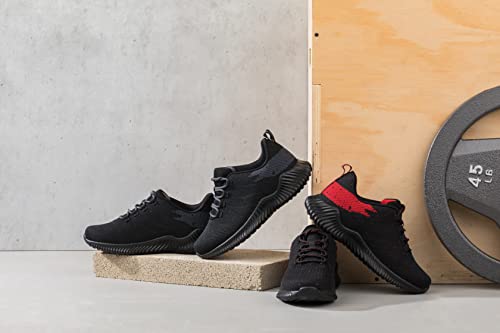 CALTO Men's Invisible Height Increasing Elevator Shoes - Black/Grey Ultra Lightweight Sporty Sneakers - 2.8 Inches Taller - Q216 - Size 6 D(M) US - Image 2